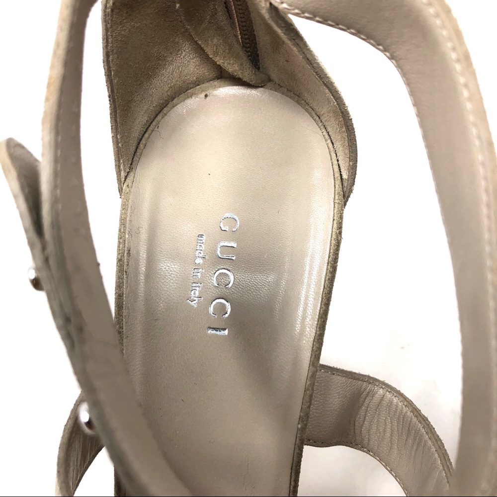 GUCCI suede strappy sandals, size 39.5 - Picture 7 of 10